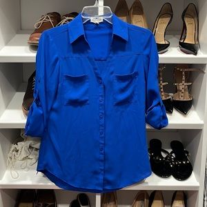 Express Royal Blue Portofino shirt. Size XS